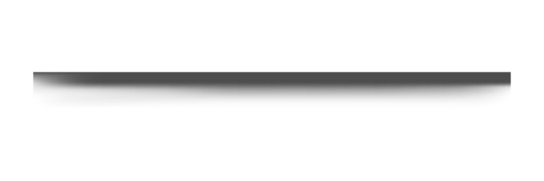 Black drop shadow png overlay effect, transparent background