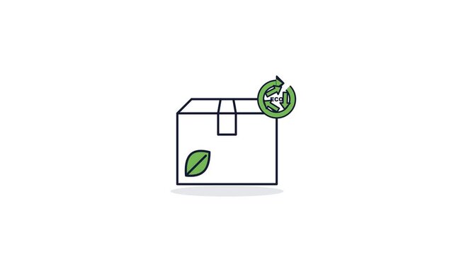 Sustainable Green Packaging Delivery Box with Eco Friendly Recycling Badge