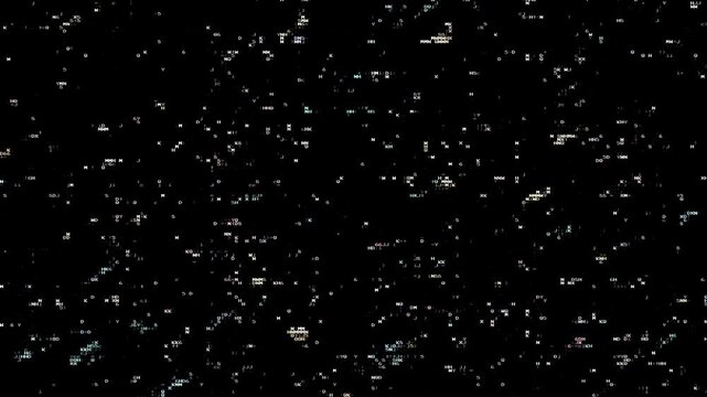 ASCII Data Noise Texture Loop