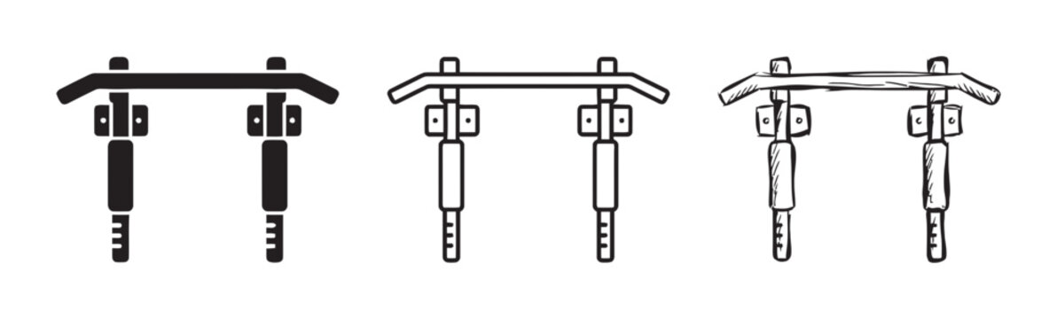 Industrial Bolt and Nut Fastener Icons, Mechanical Engineering Components, Technical Hardware Symbols