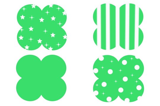 平成レトロなクローバーのイラスト