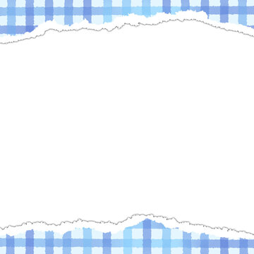 Decorating Torn paper border gingham pattern