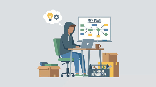Bootstrapping Founder Building MVP Product with Minimal Resources