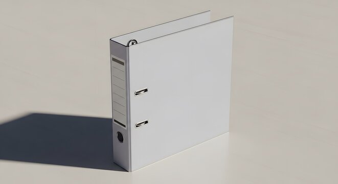 Blank white document ring binder folder office archive mockup