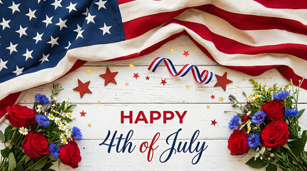 Fototapeta premium Happy 4th of July Independence Day of USA
