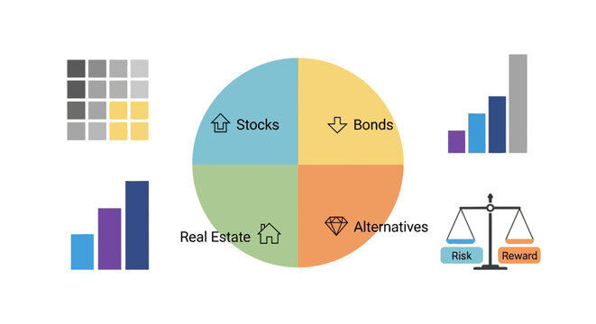 Investment Portfolio Diversification: Stocks, Bonds, Real Estate, Alternatives