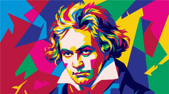 Portrait of Ludwig van Beethoven musician.