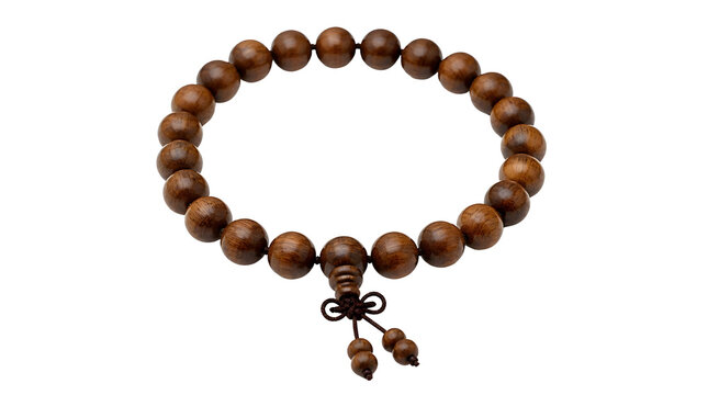 Wooden Prayer Beads Bracelet with Tassels for Meditation and Spirituality