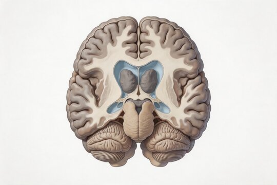 Human brain cross section anatomy