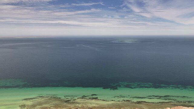 Perlubie Beach, Eyre Peninsula, South Australia &ndash; 4K Aerial Drone Footage of Turquoise Waters, White Sand Dunes and Remote Coastal Landscape near Eba Anchorage and Streaky Bay in Dry Season. 