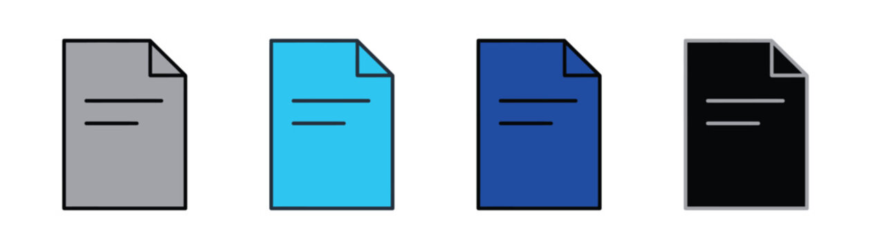 Blue paper document icon symbol for business files with document business information corporate management template administration paperwork documentary organize planning communication