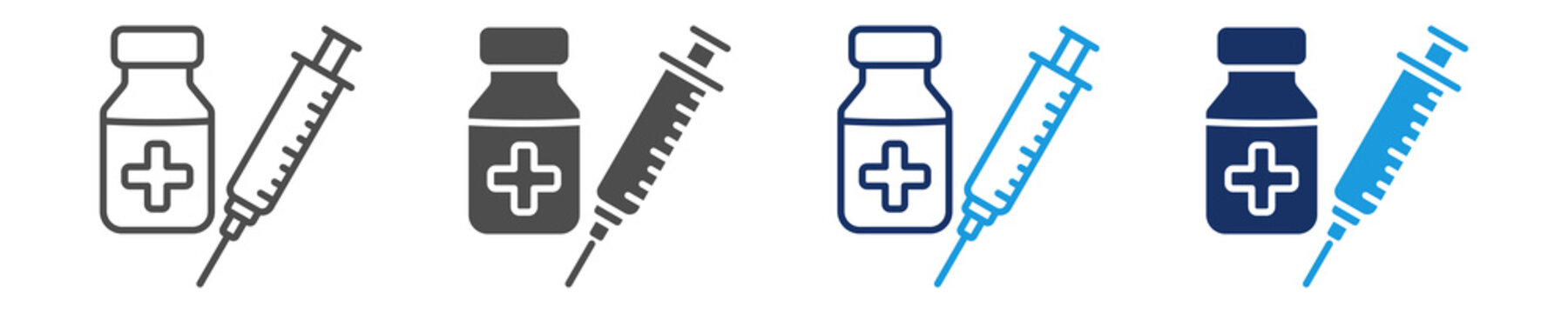 vaccine icon set with multiple concept