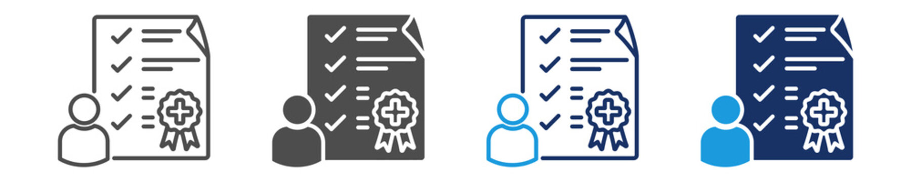 eligibility criteria icon set with multiple concept