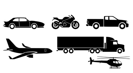 Naklejka premium transportation icons set