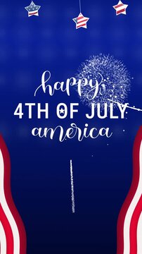 Independence day celebration with fourth of july holiday in america. Perfect for patriotic designs, event promotions, and social media.