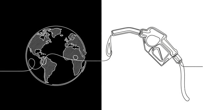 Fuel nozzle connected to the Earth.