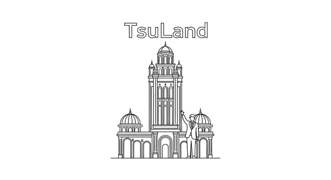 Tsu City Landmark Architectural Tower and Building Skyline