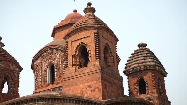 This Pancharatna temple, rich in terracotta work, is named the Shyamray or Pachmura Temple. This temple is richly endowed with terracotta ornamentation.