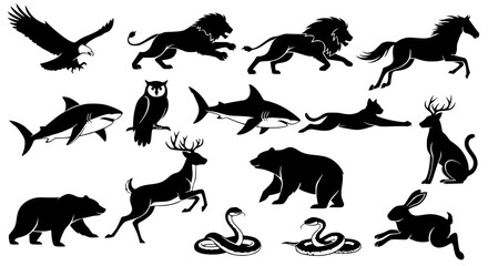 Wildlife Animal Silhouette Vector Collection © Ditzzmultishop 