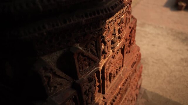 The Madanmohan Temple in Bishnupur is one of the architectural monuments of terracotta art. Animals, Birds, Black Sapphire, 10 Avatars and other mythological stories are depicted in architecture.