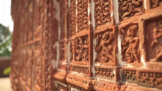 The Madanmohan Temple in Bishnupur is one of the architectural monuments of terracotta art. Animals, Birds, Black Sapphire, 10 Avatars and other mythological stories are depicted in architecture.