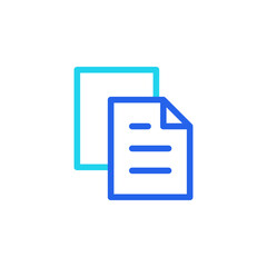 Obraz premium Copy icon with filled outline style symbol for content duplication