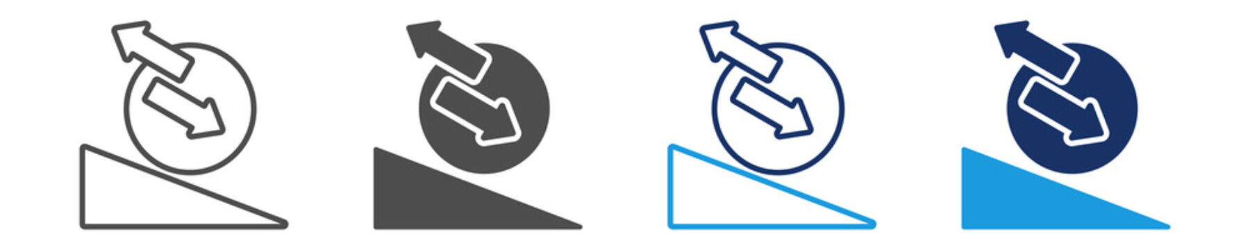 friction icon set with multiple concept