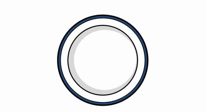 Concentric Circles with Double Outline and Shadow Effect