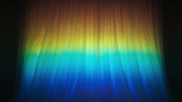 Pride month rainbow light pride curtain fabric gradient colorful abstract backdrop stage celebration rainbow spectrum projection soft draped textile glowing abstract stage background lgbt concept art