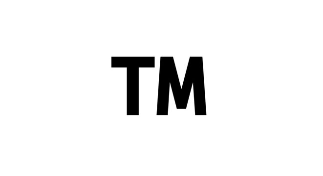 Trademark Symbol on White Background.