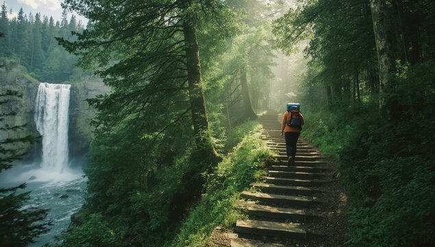 walking in the woods