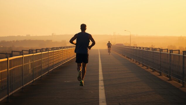 man running on the road