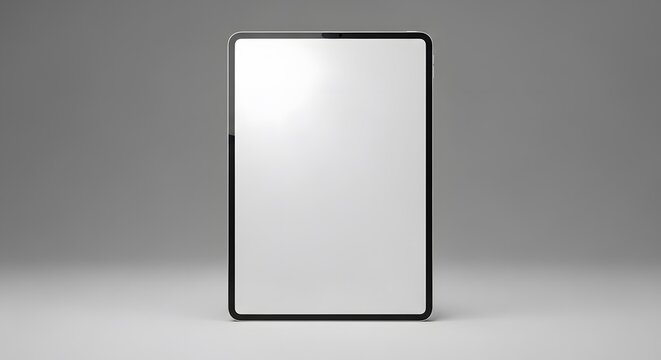 Modern tablet pad computer front view blank screen mockup