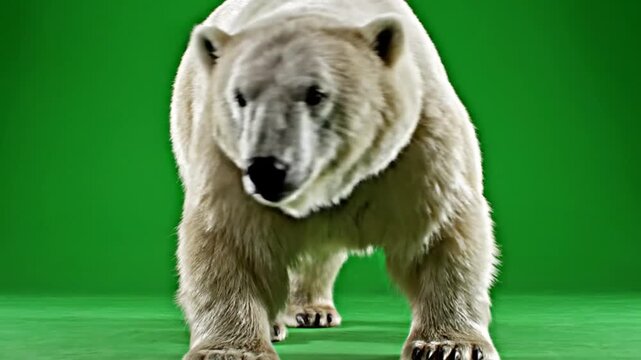Polar Bear Walking Progression in a Triptych