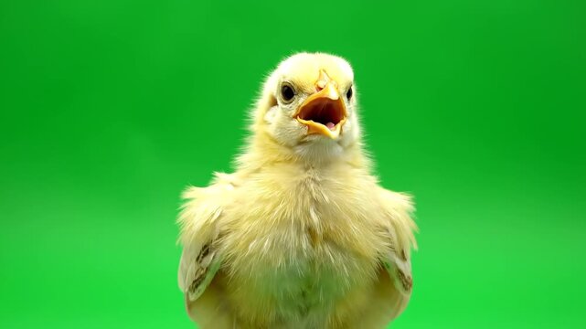 Sequence of a Chick Opening Its Beak
