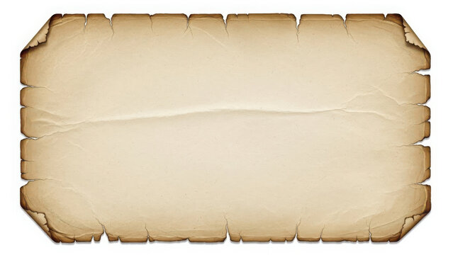 An old parchment scroll with a blank surface