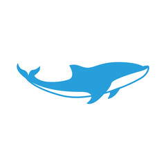 Obraz premium Elegant Dolphin Logo Aquatic Sea Animal Silhouette Design Template