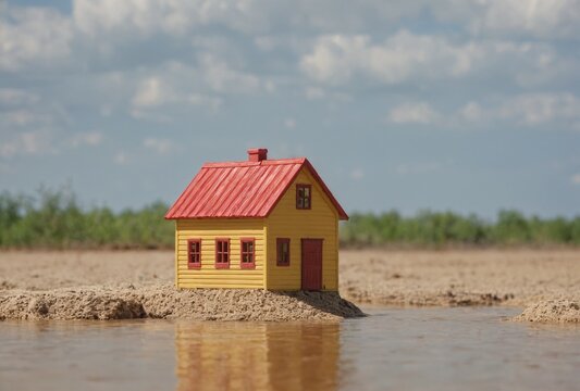Toy House Reaching Dry Land After Flood