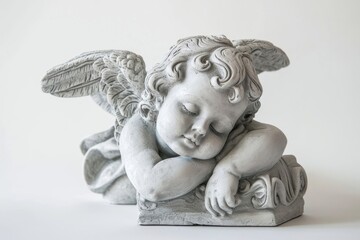 Obraz premium Baby angel guardian statue sculpture art representation.