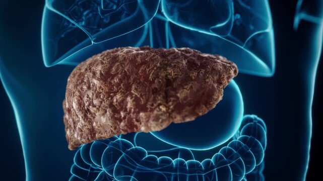 3D Medical Animation: Digestive System Liver Diseases, Viral Hepatitis, Liver Fibrosis, Cirrhosis, Liver Failure and Hepatocellular Carcinoma Malignant Lesions