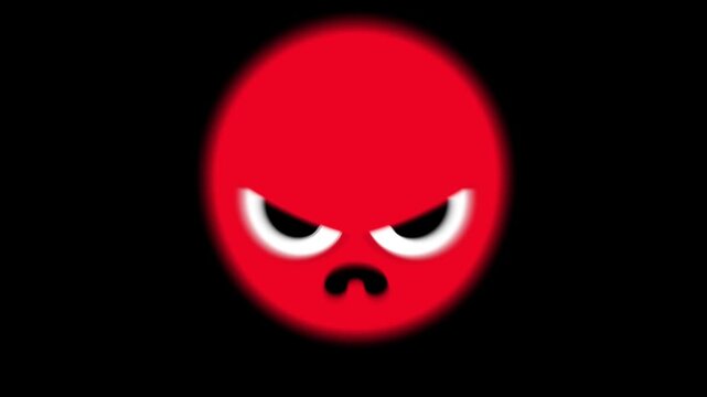 Cute and red angry emoji animation