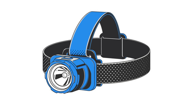 Blue Headlamp Flashlight Strap.