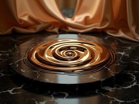 Liquid Gold Marble Flat Lay