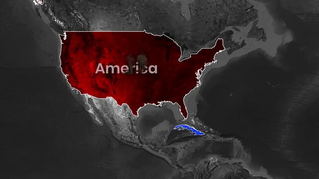 Cuba Missile Crisis Attack on the United States Map Animation