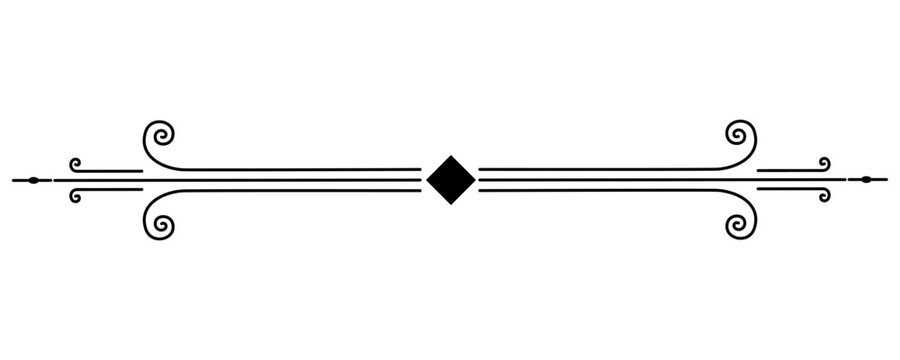 Minimalist decorative horizontal divider.Decorative vintage border for invitations and certificates eps 10	