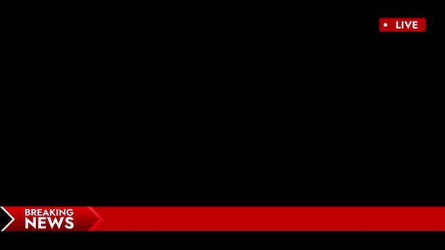 Breaking News Ticker Bar Animation for Live Television Broadcast
