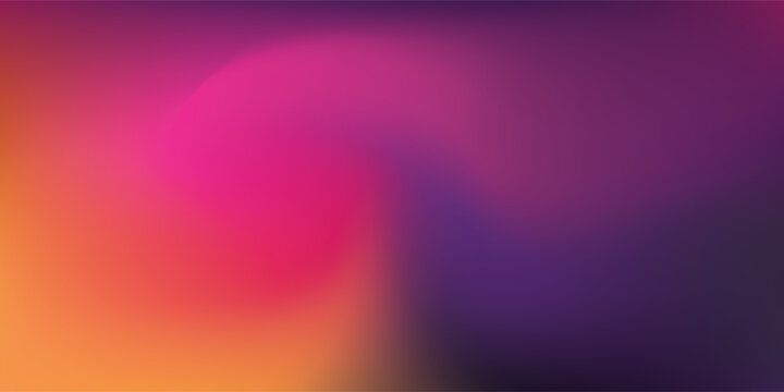 Abstarct background vector vibrant grainy with dark background color purple, pink and orange.