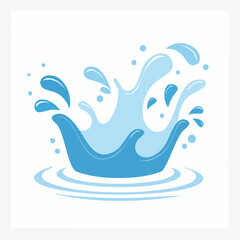Naklejka premium Dynamic Water Splash Illustration