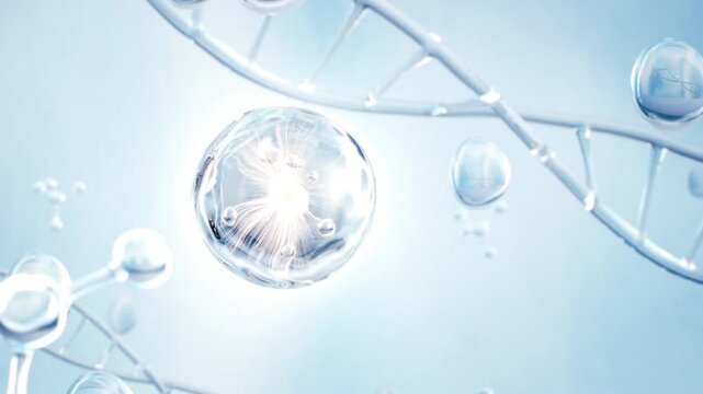 3D Rendering Skin Cells Background, Anti-Aging & Anti-Wrinkle Skin Care, Beauty Cosmetics Advertising Concept
