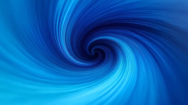 Blue spiral vortex converging into black hole center with radiating lines